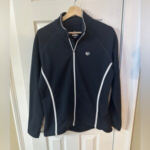 Pearl Izumi Cycling Bicycle Jacket XL Black White Full-Zip Racing Jacket